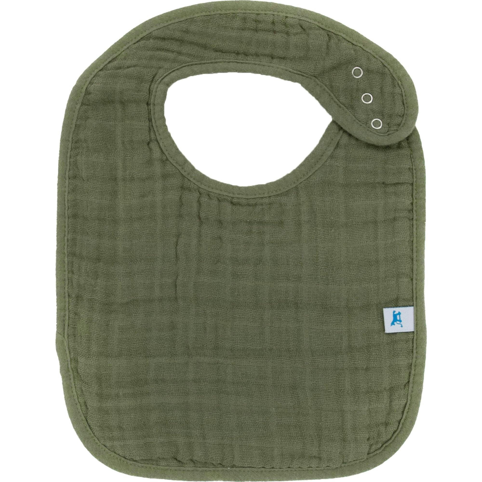 Cotton Muslin Classic Bib 3 Pack - Fern 2