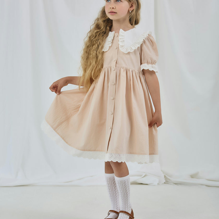 Vintage Collar Cotton Dress