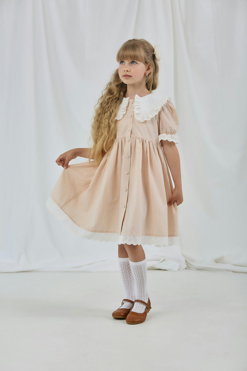 Vintage Collar Cotton Dress