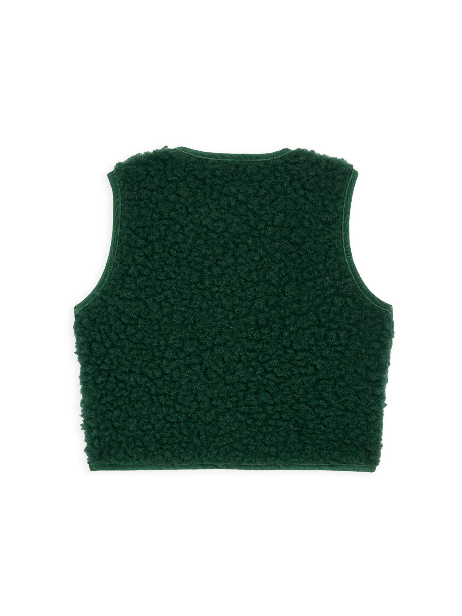 children's merino wool vest - moss