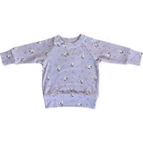 Girl's Raglan Sweatshirt Slate Daisy