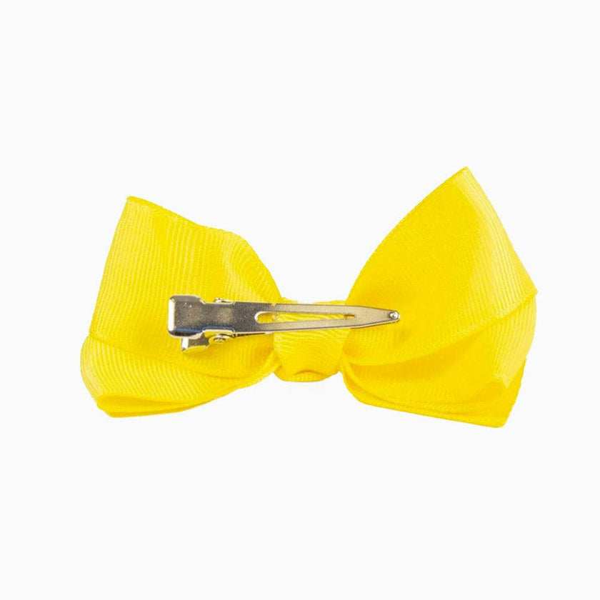 Large Bow Hair Clip in Lemon