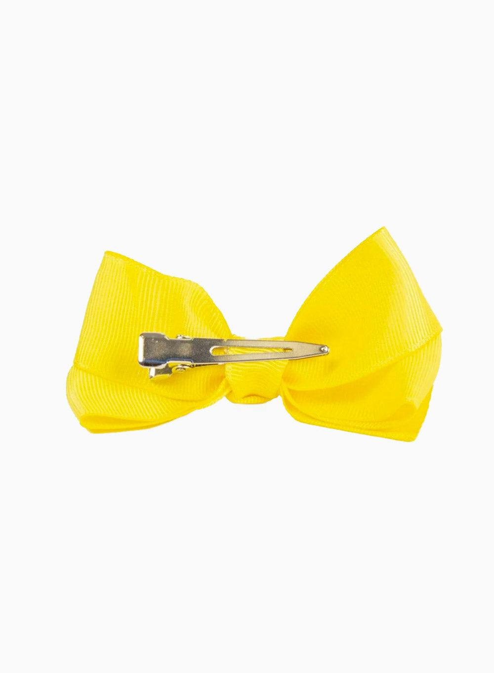 Large Bow Hair Clip in Lemon