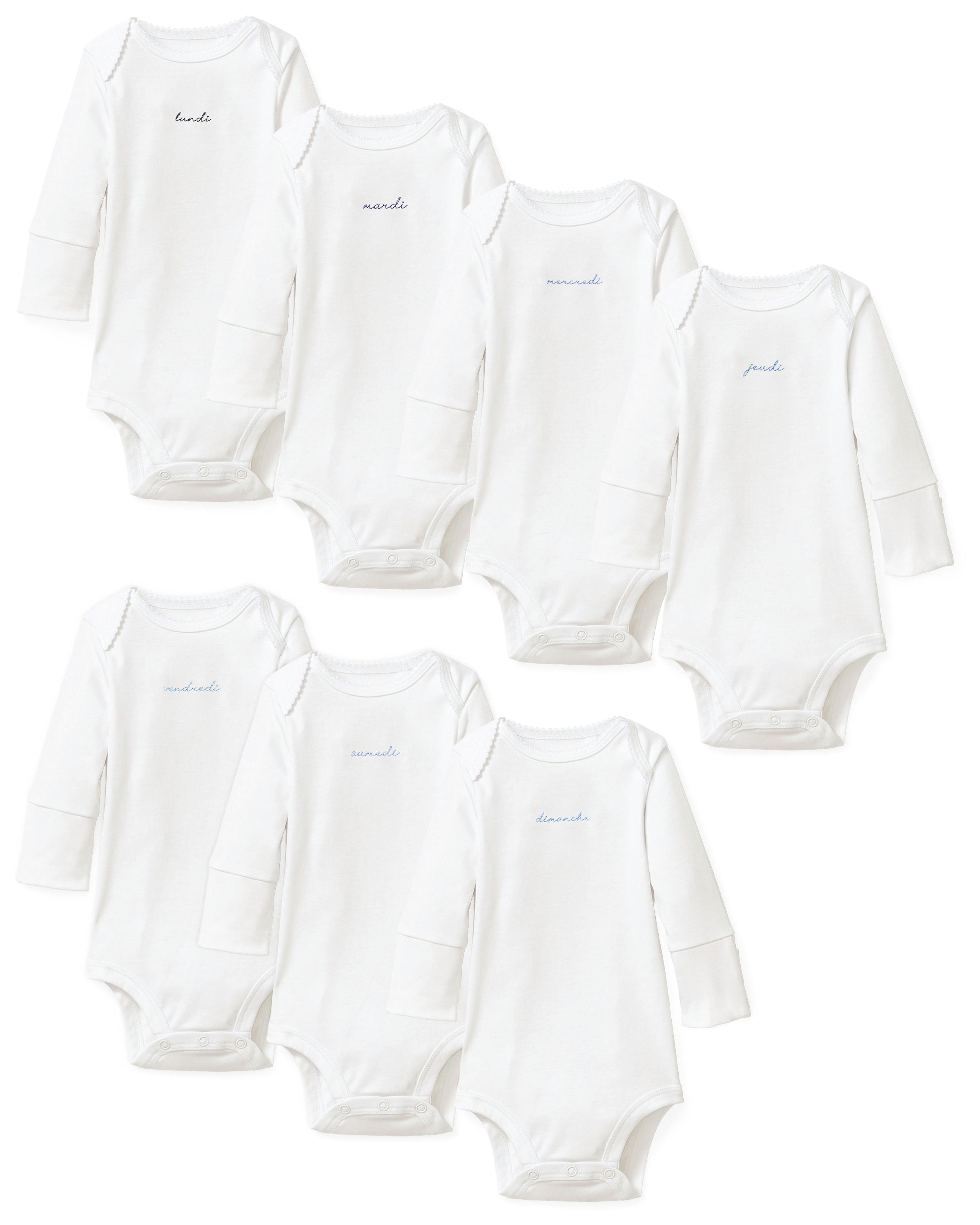 Baby's Pima Long Sleeve Onesie Set in French Lessons Blue