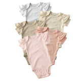 RORY 5-Pack Short Sleeve Ruffle Bodysuits