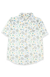 JERRY SHORT SLEEVE BUTTON UP BADMINTON RAQUET