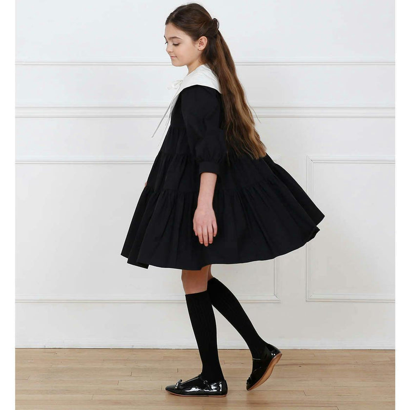 Hermione dress (black/off-white)