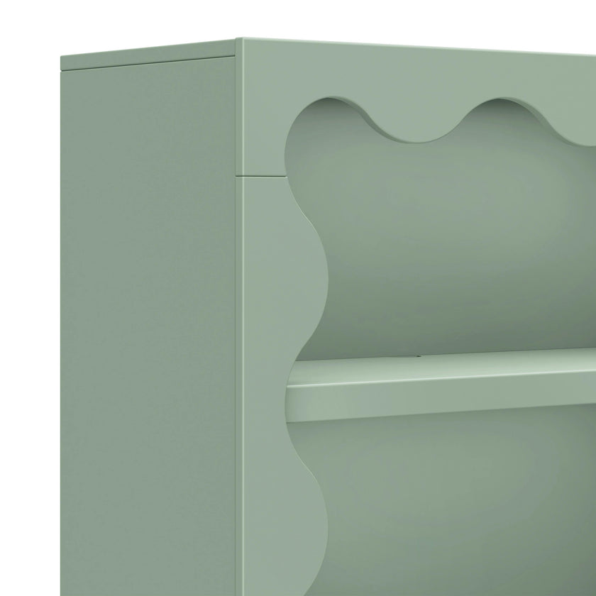 Lido Wave Bookcase in Light Sage