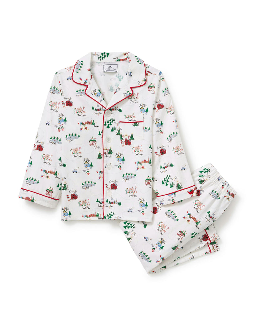 Kid's Twill Pajama Set in North Pole Chronicles