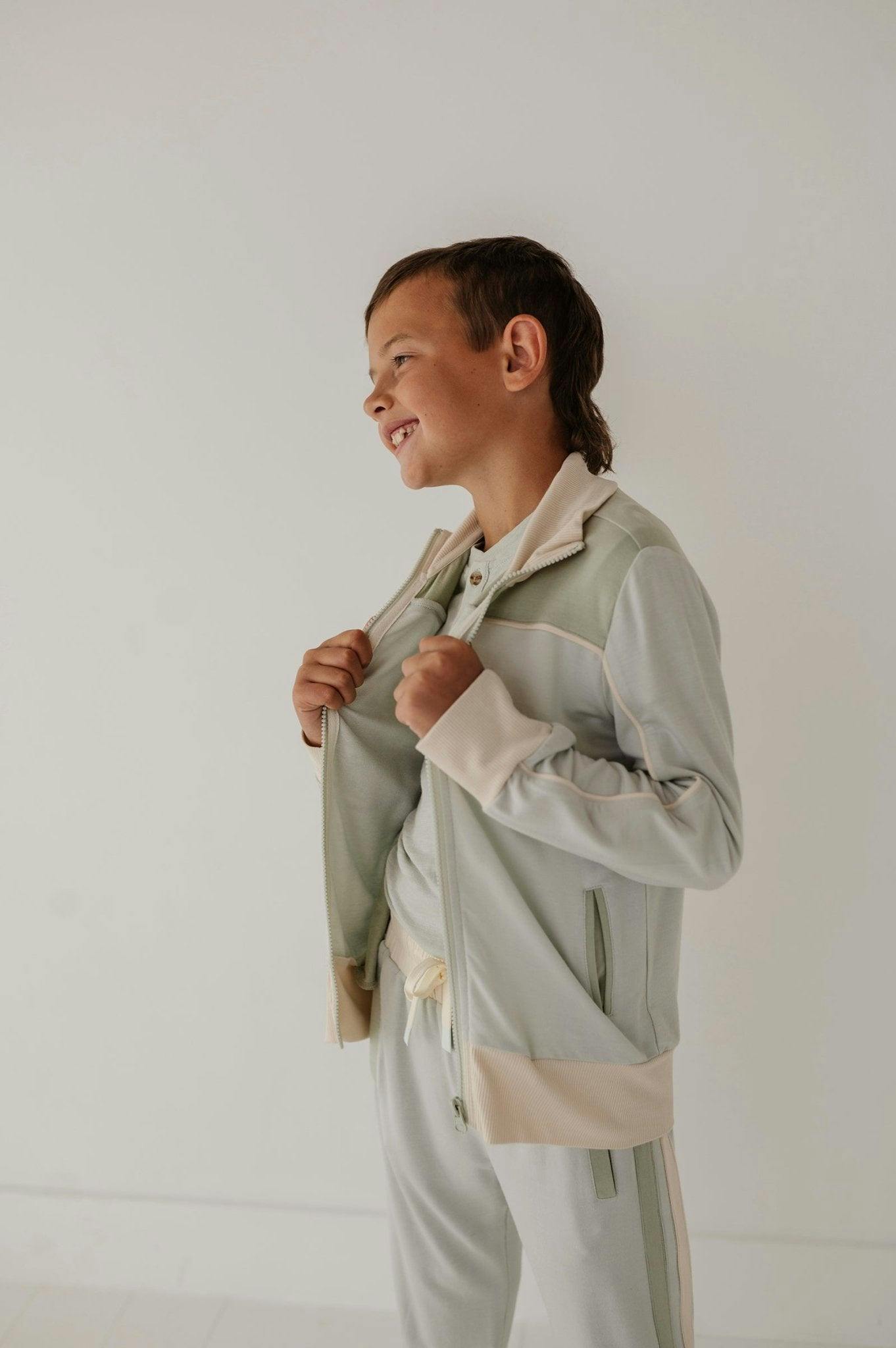 Track Zip Front Jacket Desert Sage
