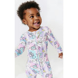 Comic Purple Bamboo Convertible Footie