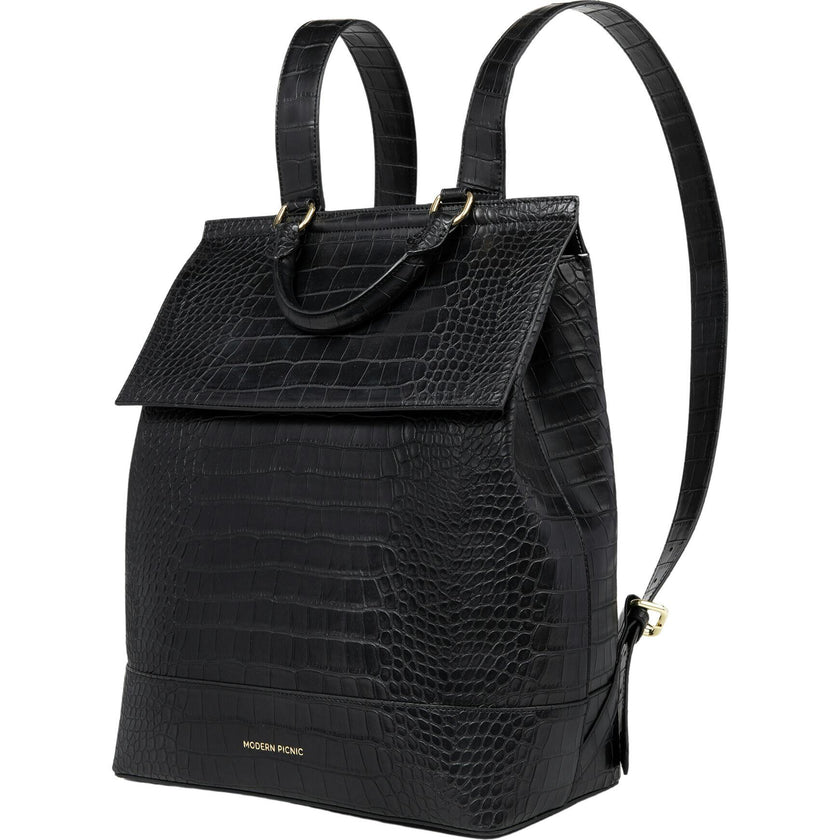 Women's Vegan Leather Padded Laptop Sleeve Backpack