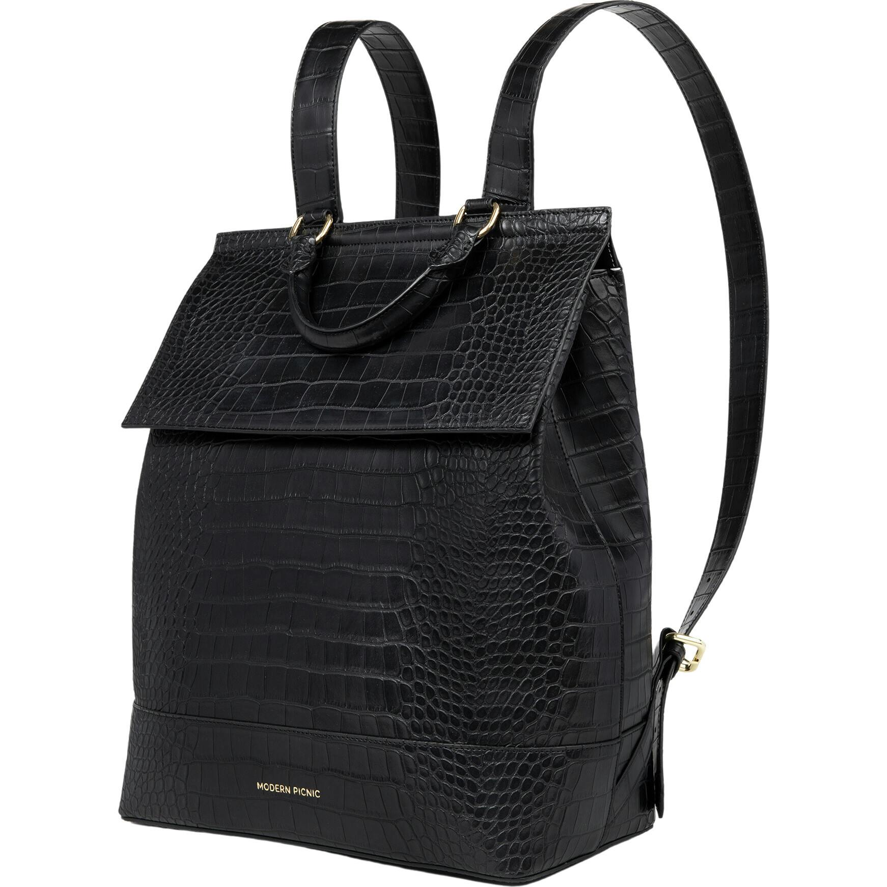 Women's Vegan Leather Padded Laptop Sleeve Backpack