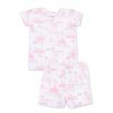 Golf Toile Pink - Loungewear Short Set
