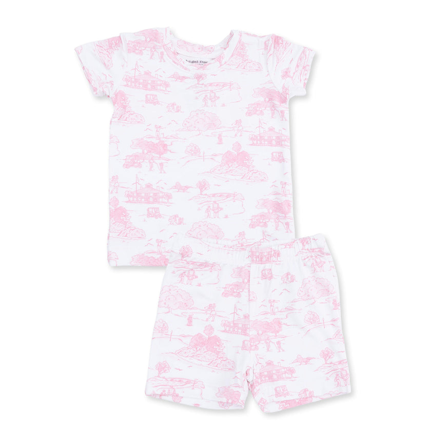 Golf Toile Pink - Loungewear Short Set