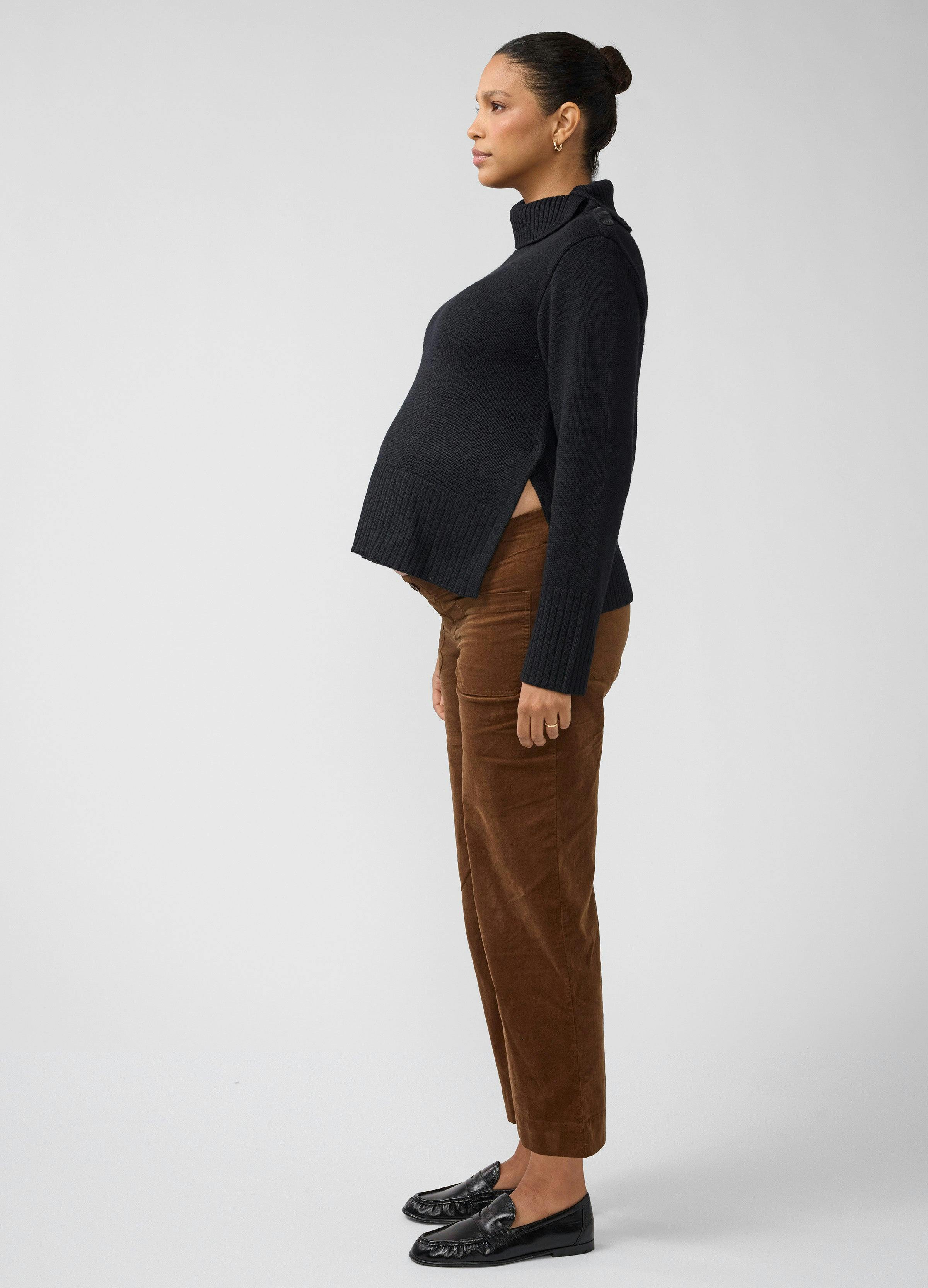Stretch Cord Ankle Maternity Pant