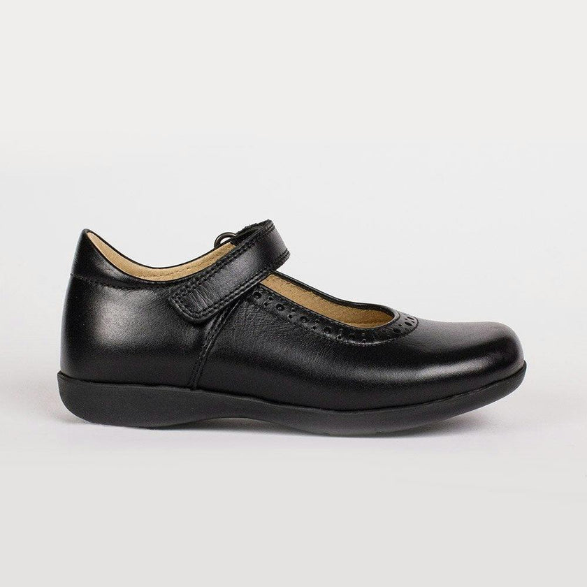 Hampton Classics Emma Wide Fit School Shoes in Black