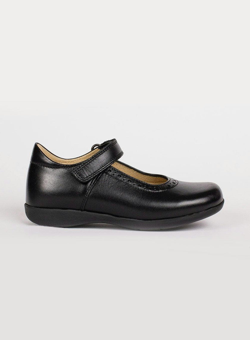 Hampton Classics Emma Wide Fit School Shoes in Black