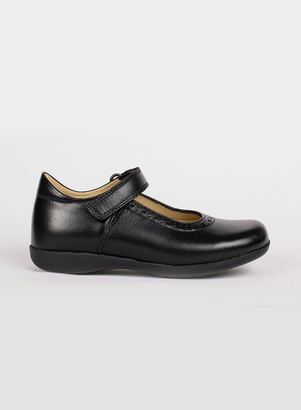 Hampton Classics Emma Wide Fit School Shoes in Black