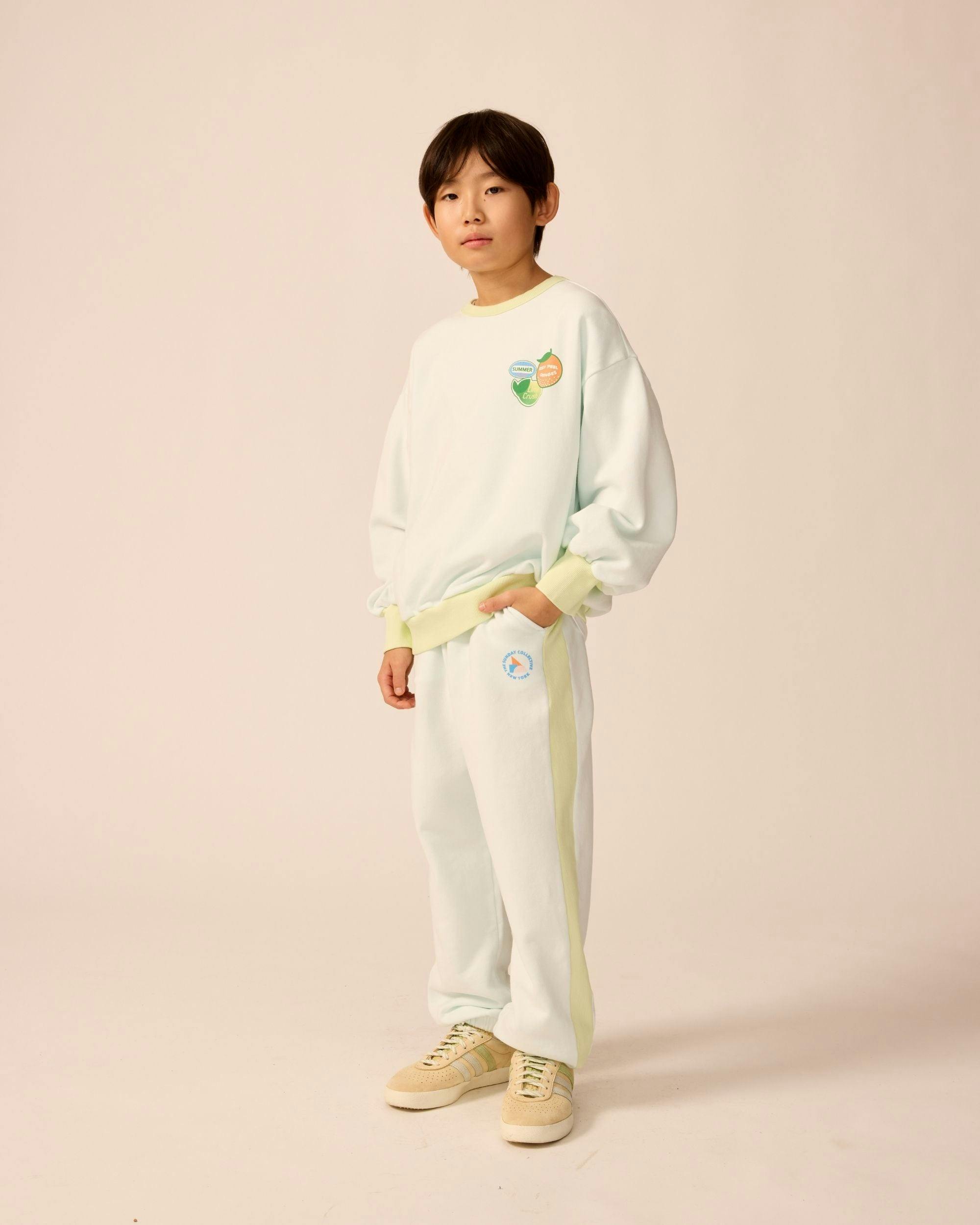 Organic Weekend Jogger in Sky Blue
