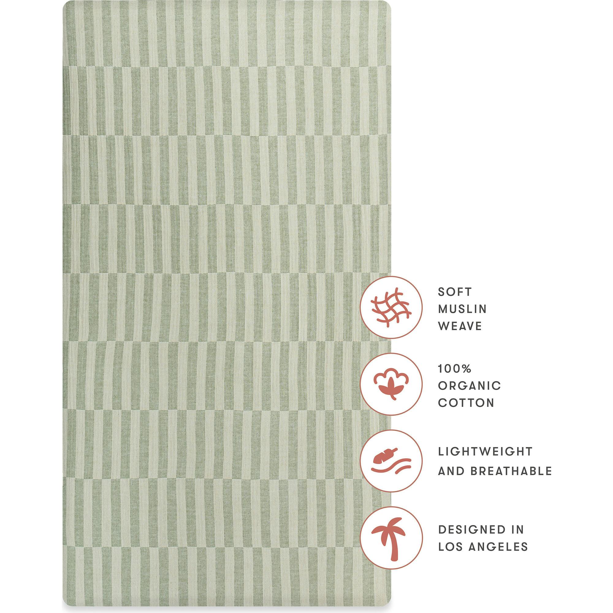 GOTS Certified Organic Muslin Cotton Crib Sheet