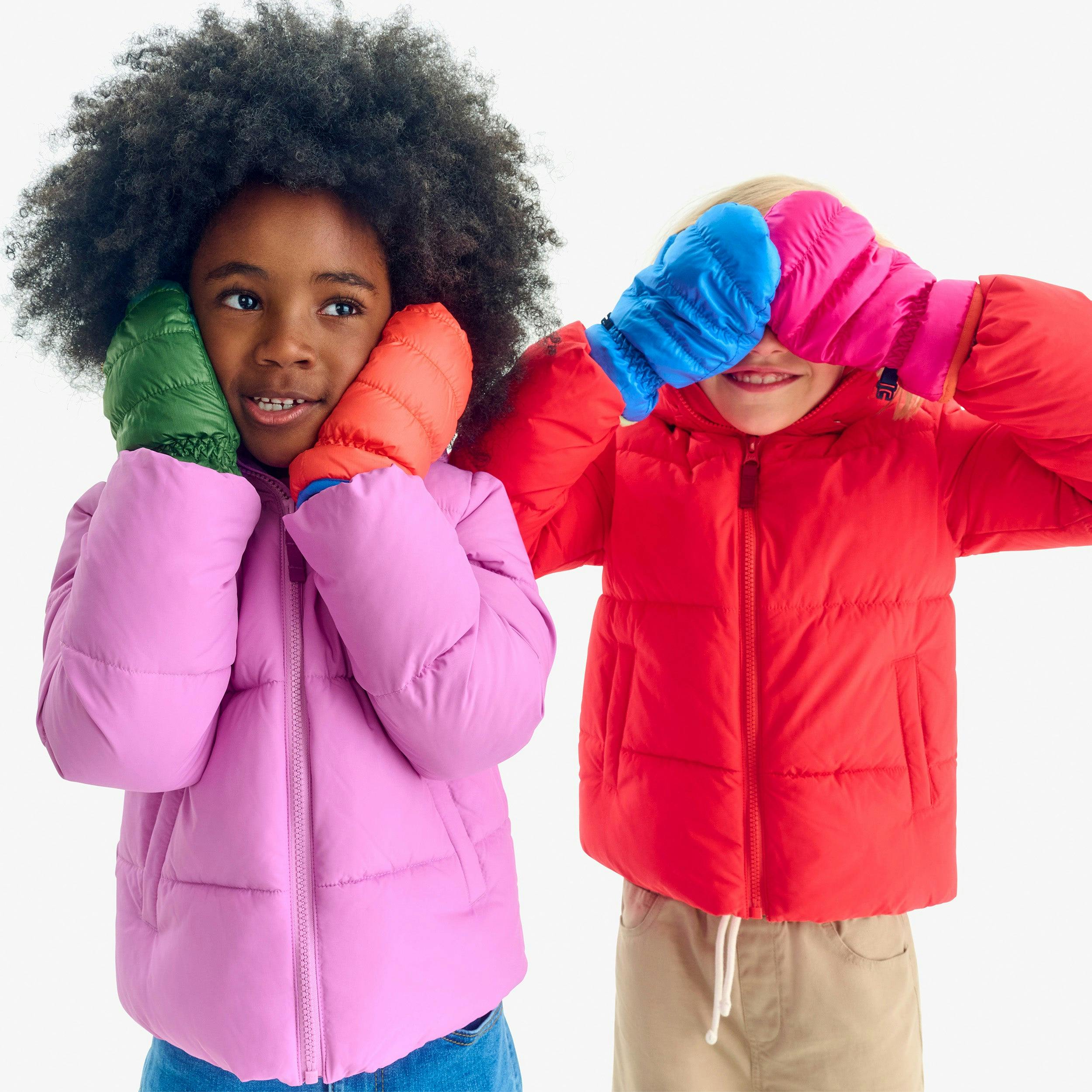Kids fleece-lined puffer jacket