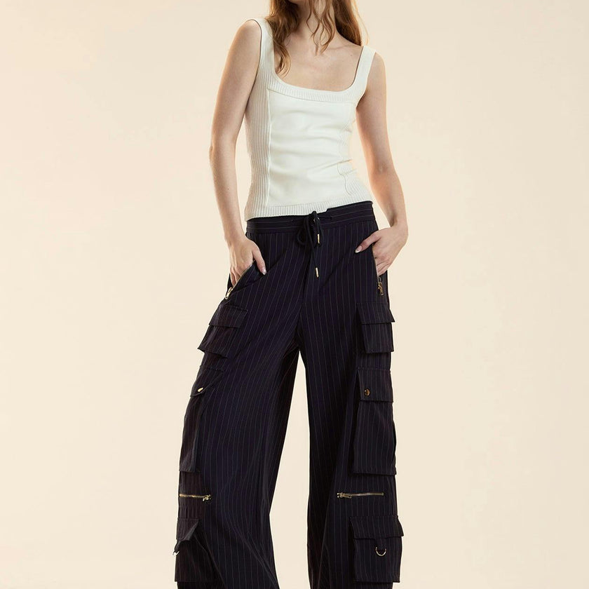 Pinstripe Cargo Pants