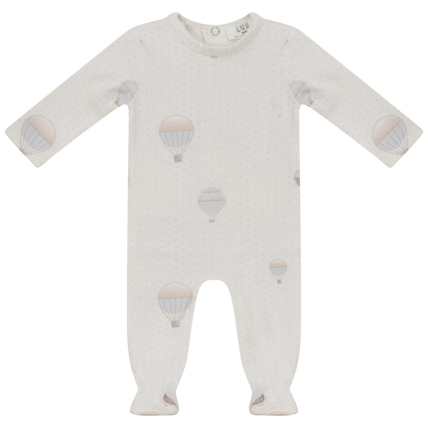 Dots and Balloon Print Footie