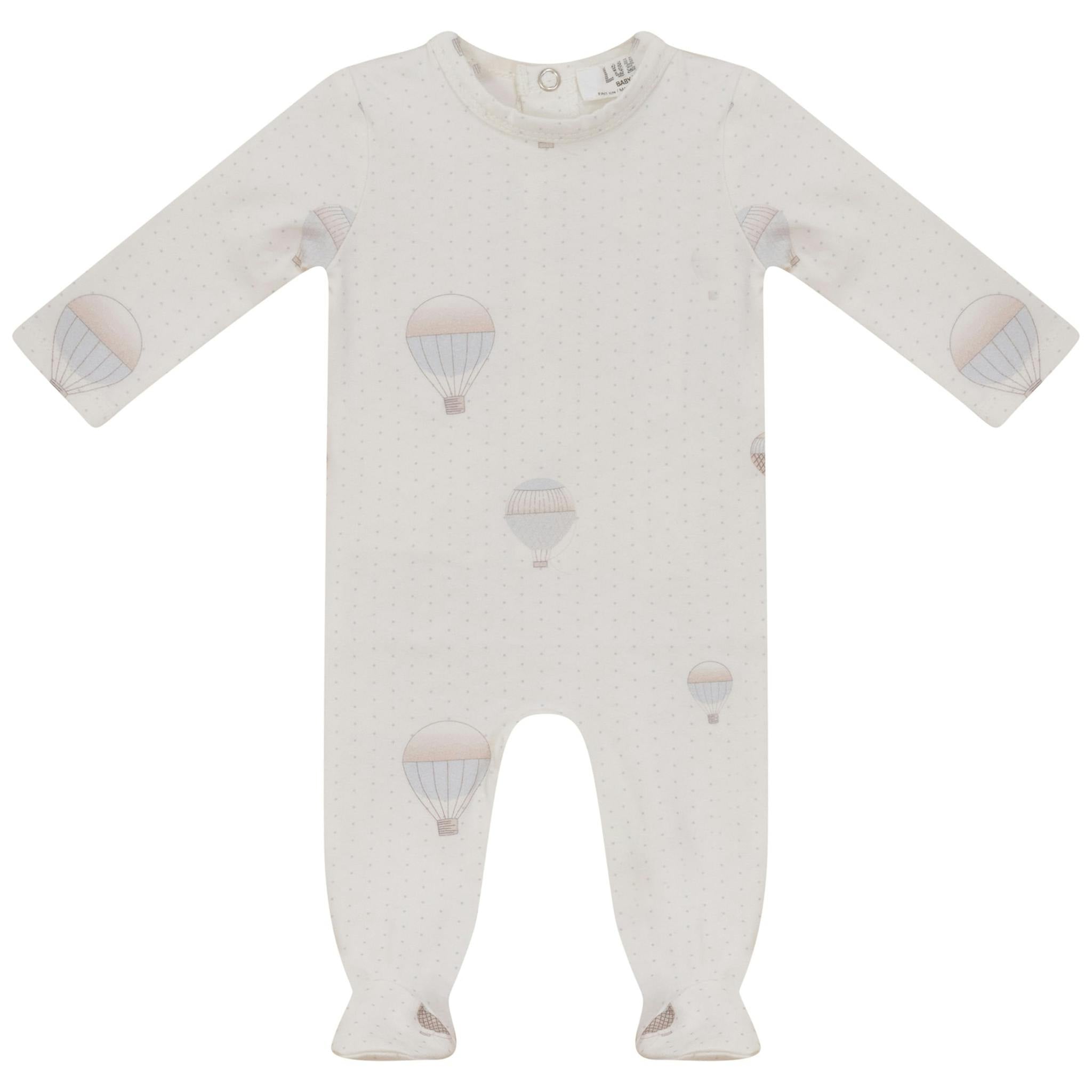 Dots and Balloon Print Footie