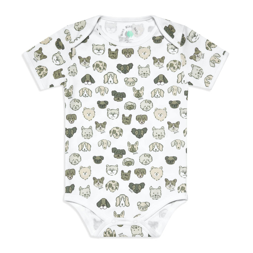 Mini Woof Squad Grey Short sleeve Bodysuit