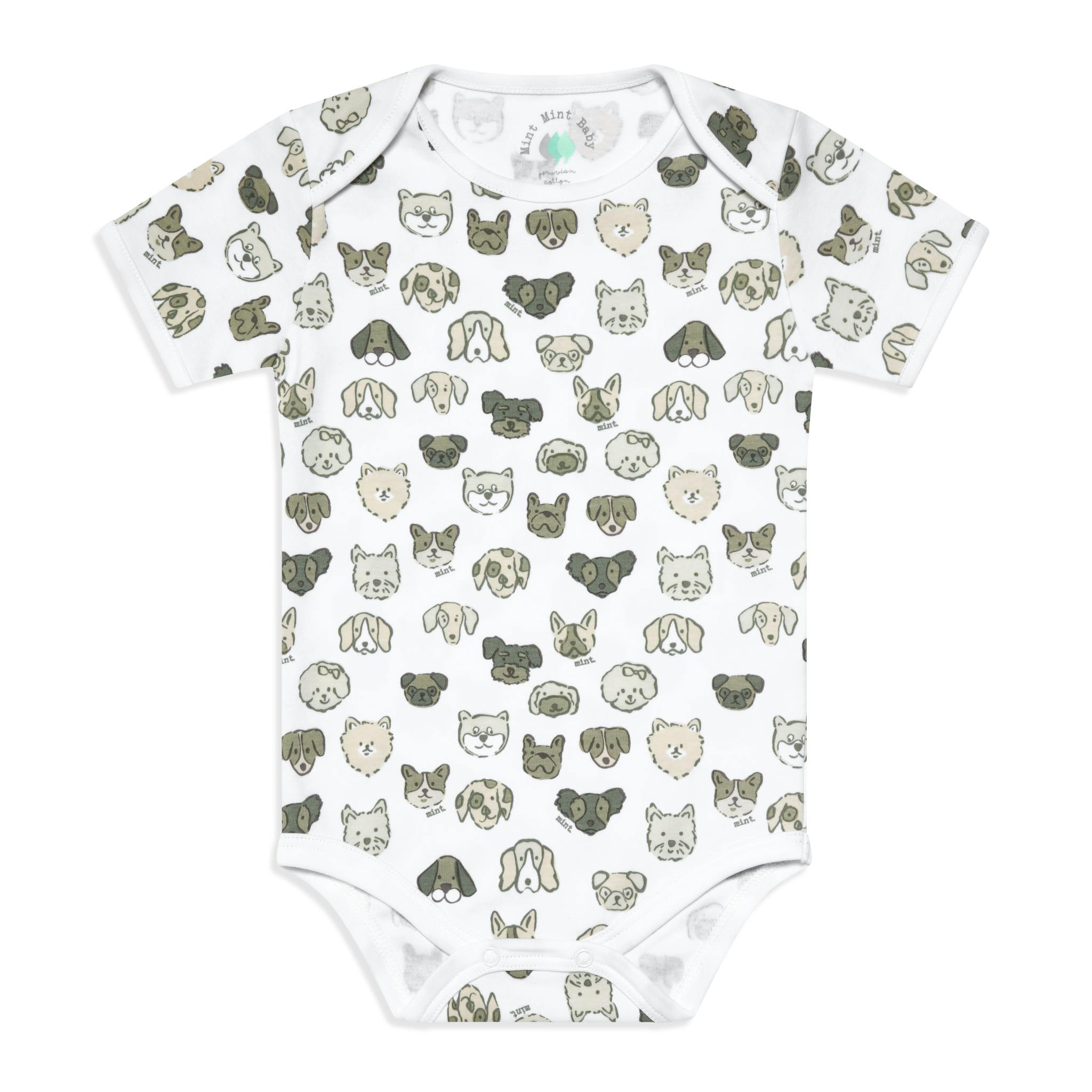 Mini Woof Squad Grey Short sleeve Bodysuit