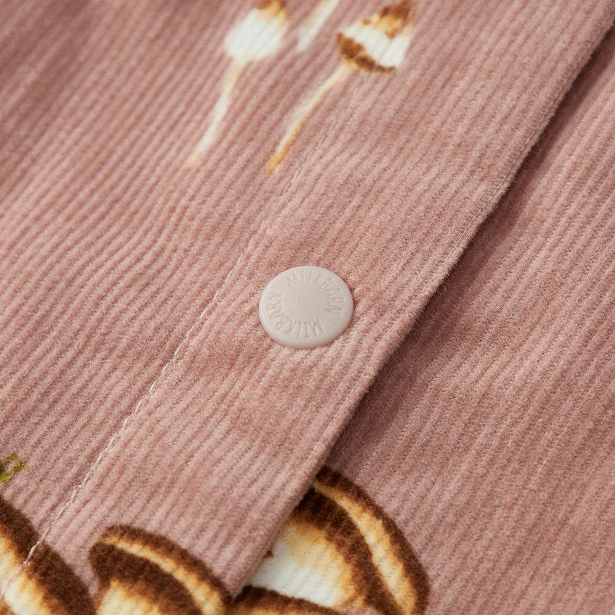 Mushroom Corduroy Ruffle Snap Jumper