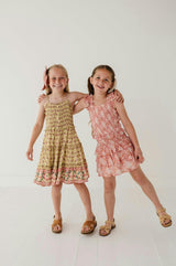 Smock Button Front Tiered Dress