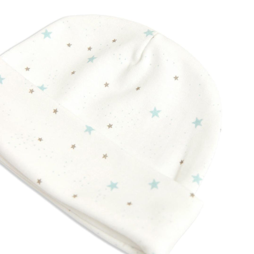 Stars Newborn Hat in Pima Cotton