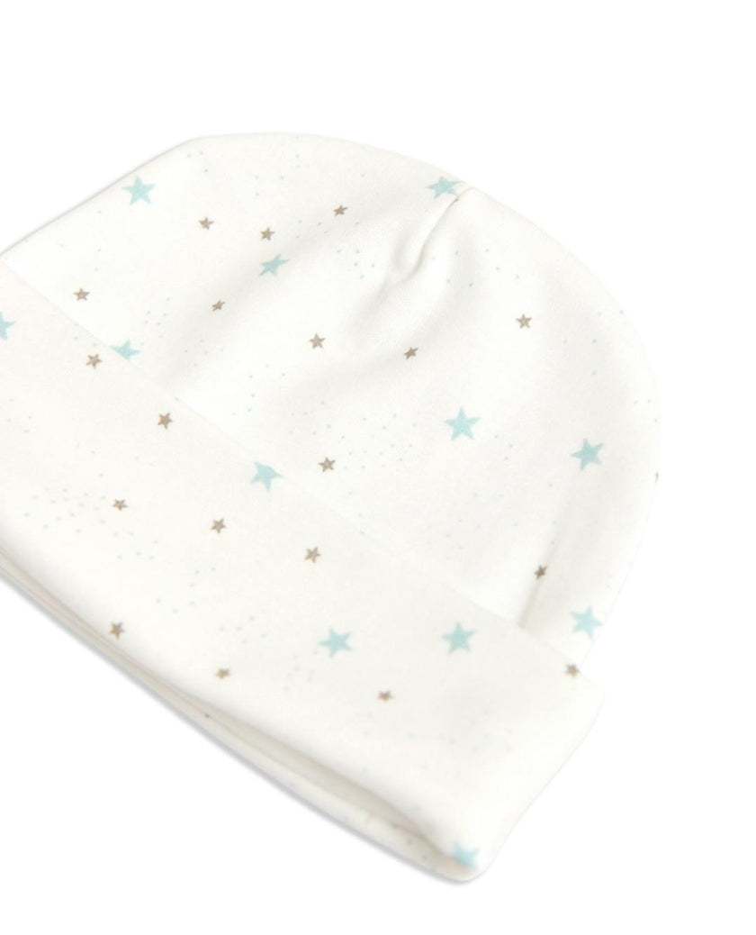 Stars Newborn Hat in Pima Cotton