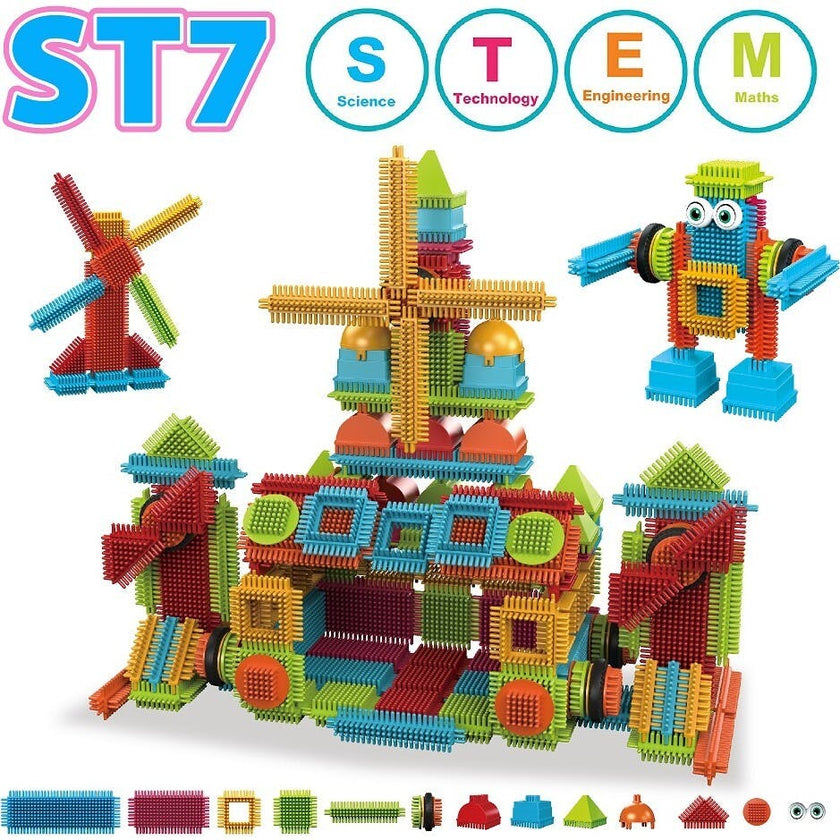 244 Pcs Bristle Shape Tile 3D Building Block set