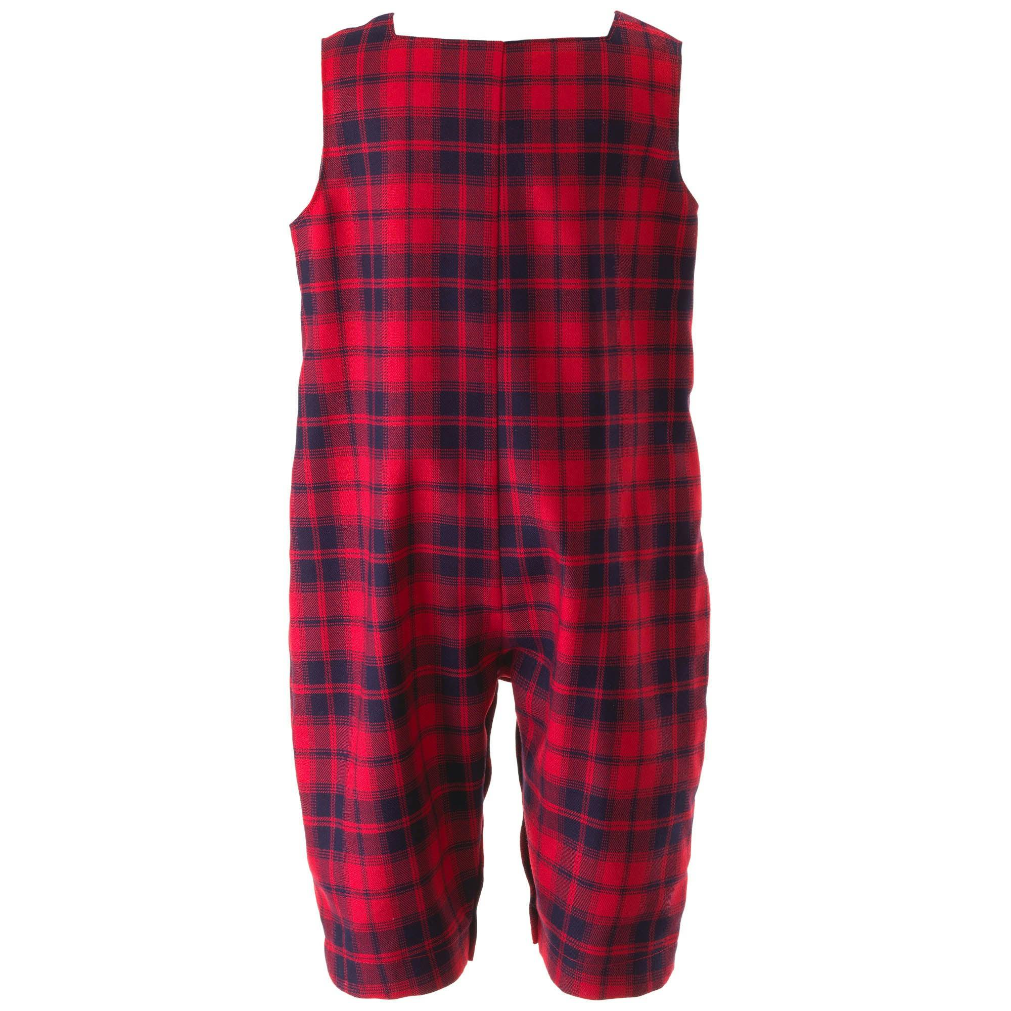 Gingerbread Smocked Overalls