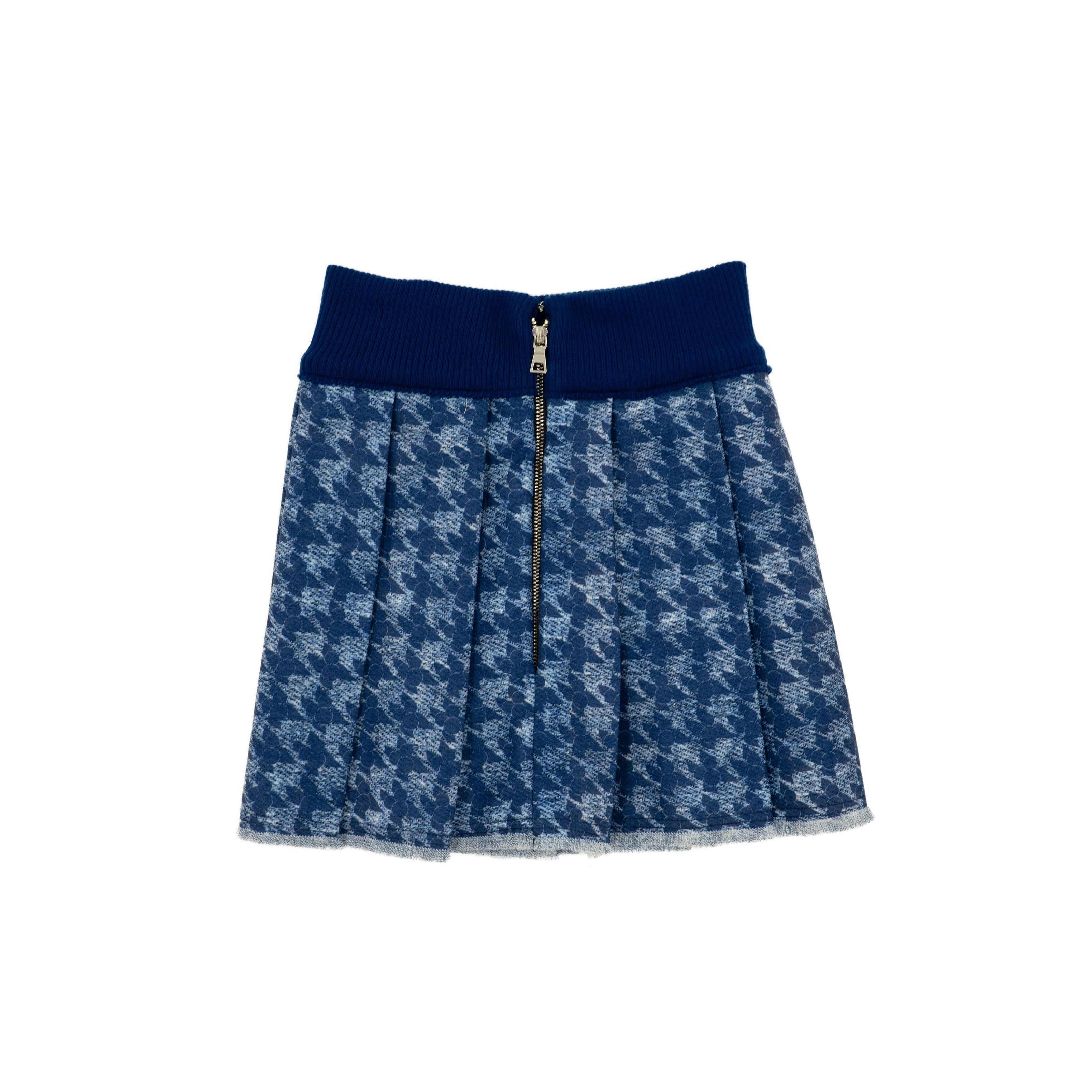 LOL Surprise! x Strawberry Shortcake Blueberry Muffin Berry Houndstooth Denim Pleat Skirt