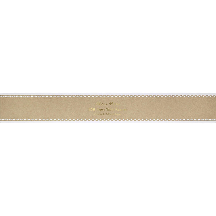 Scalloped Edge Kraft Table Runner
