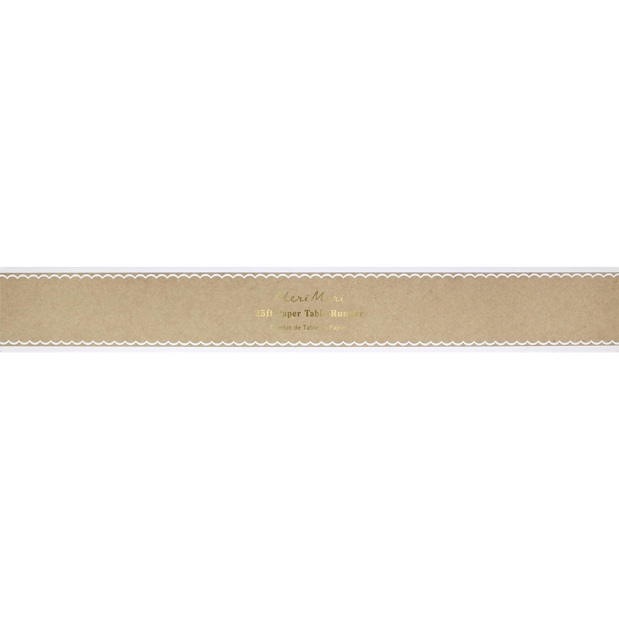Scalloped Edge Kraft Table Runner