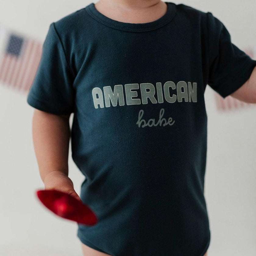 Baby Short Sleeve Bodysuit Retro America