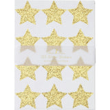 Gold Glitter Stars Sticker Sheets