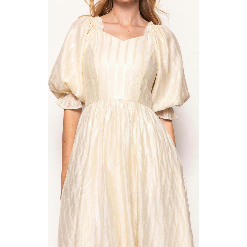 Tindra Dress in Cream Sequin