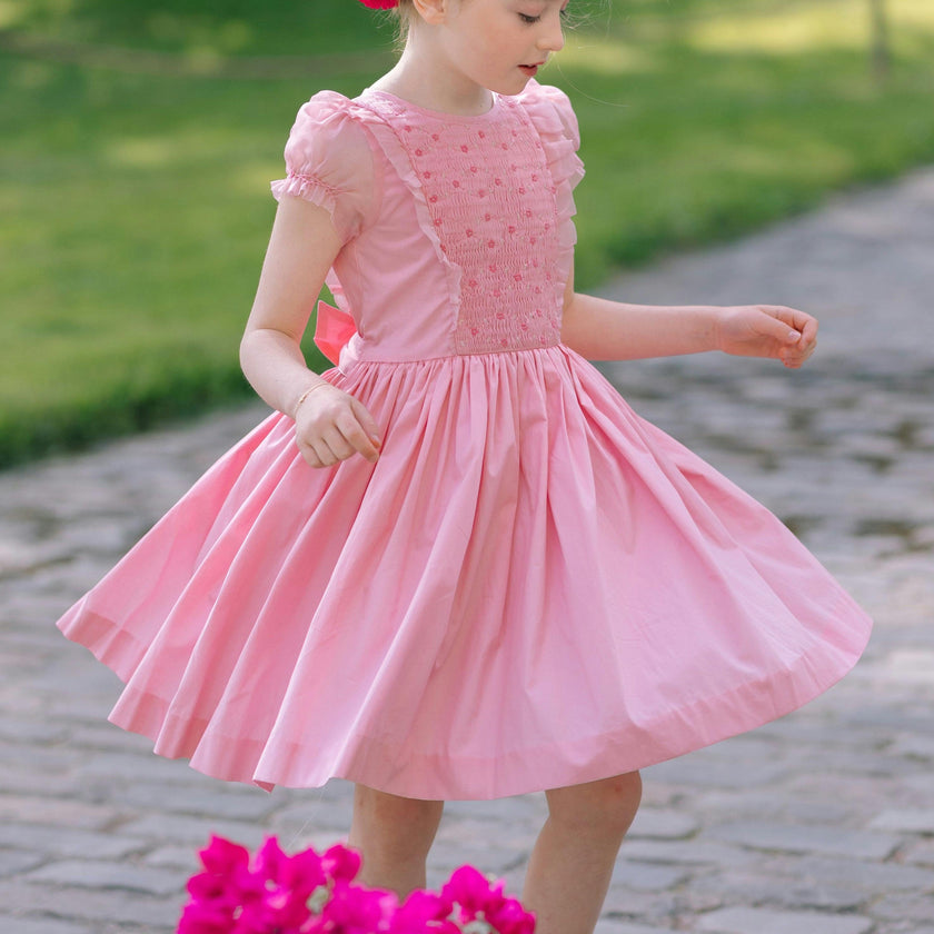 Camelia Pink Organza Sleeve Dress