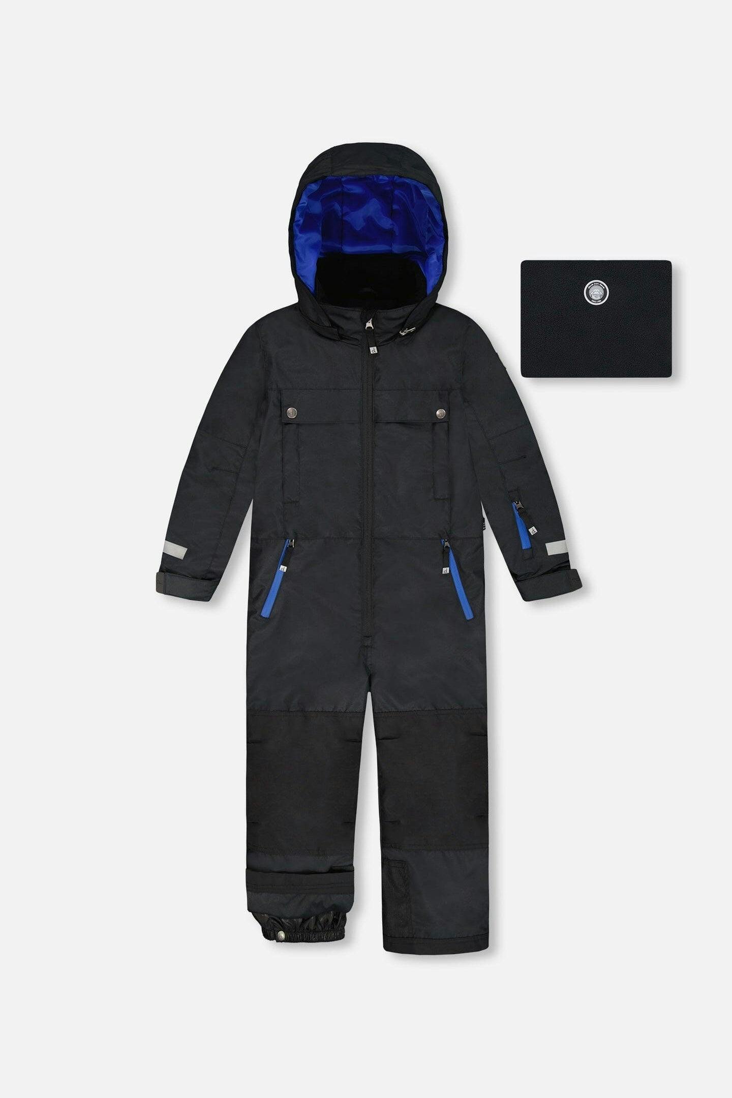 Solid One-Piece Teknik Snowsuit Black