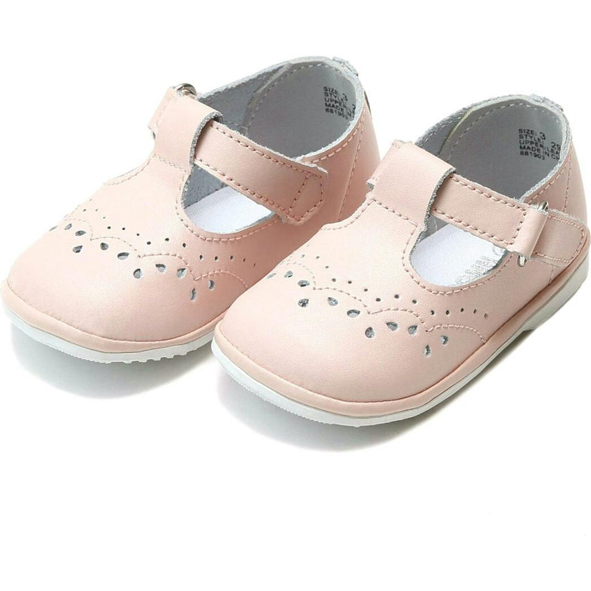 Birdie Pink Leather T-Strap Mary Jane (Baby)