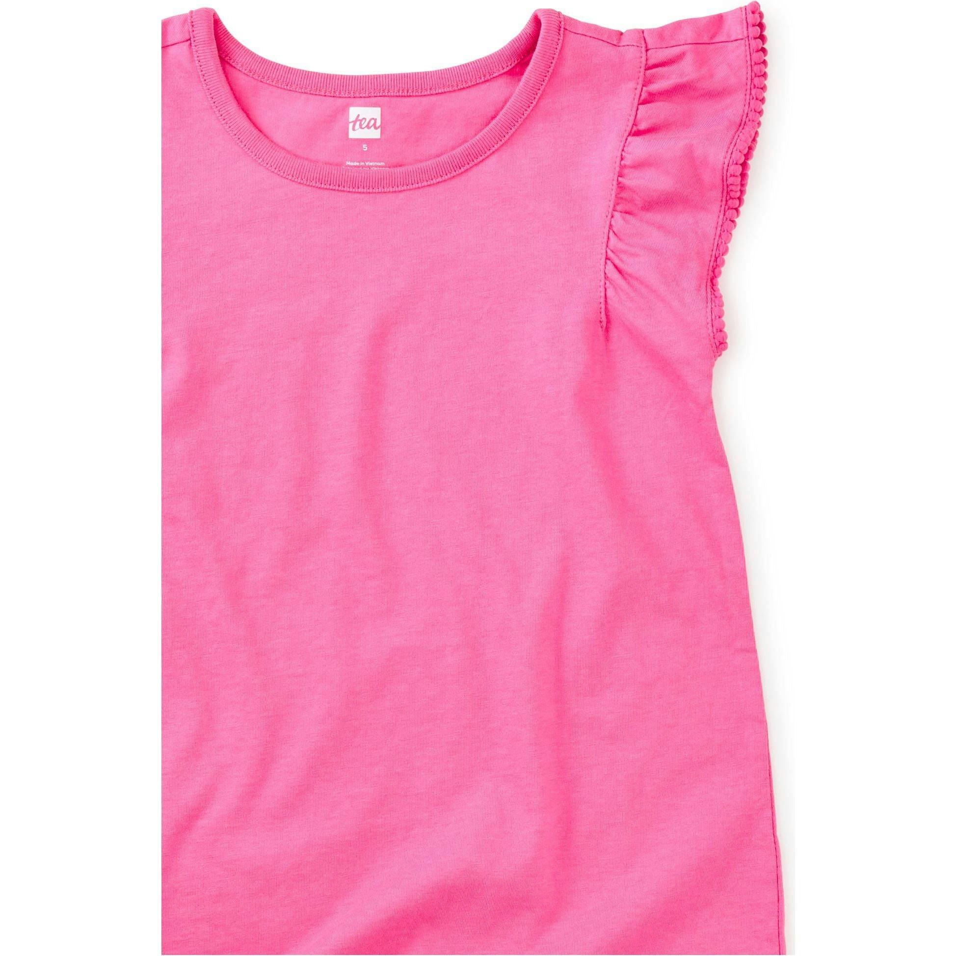 Pom-Pom Flutter Top, Pink