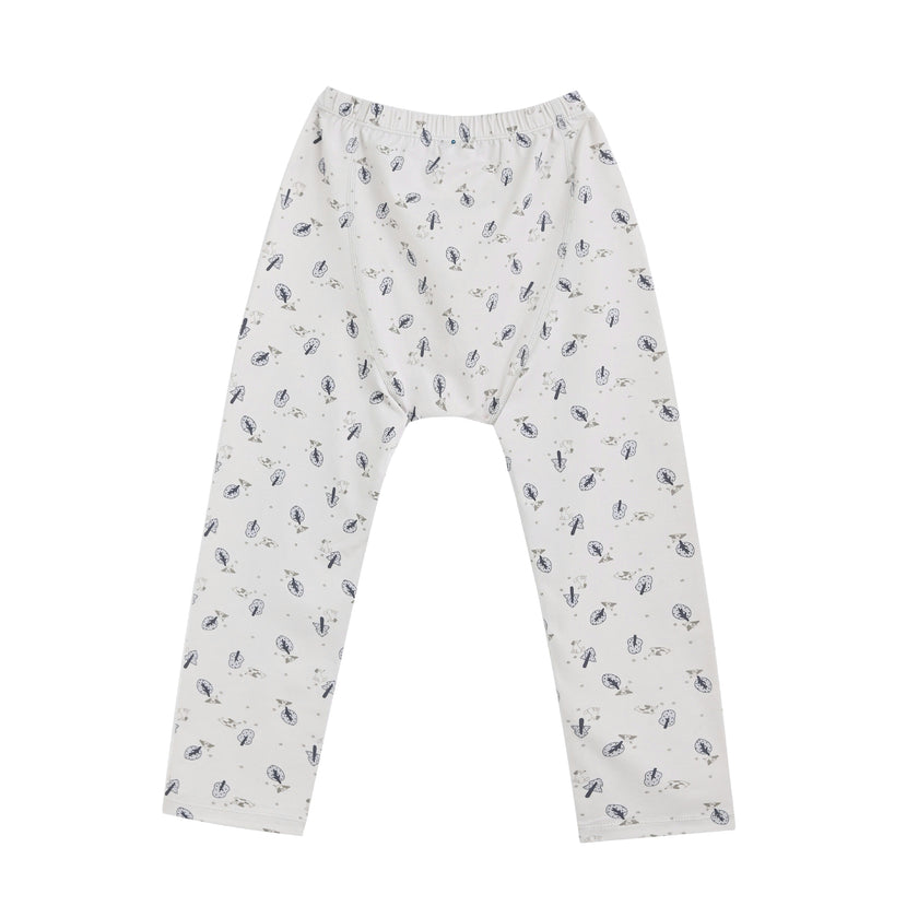 White Feather Cotton Pajama Set
