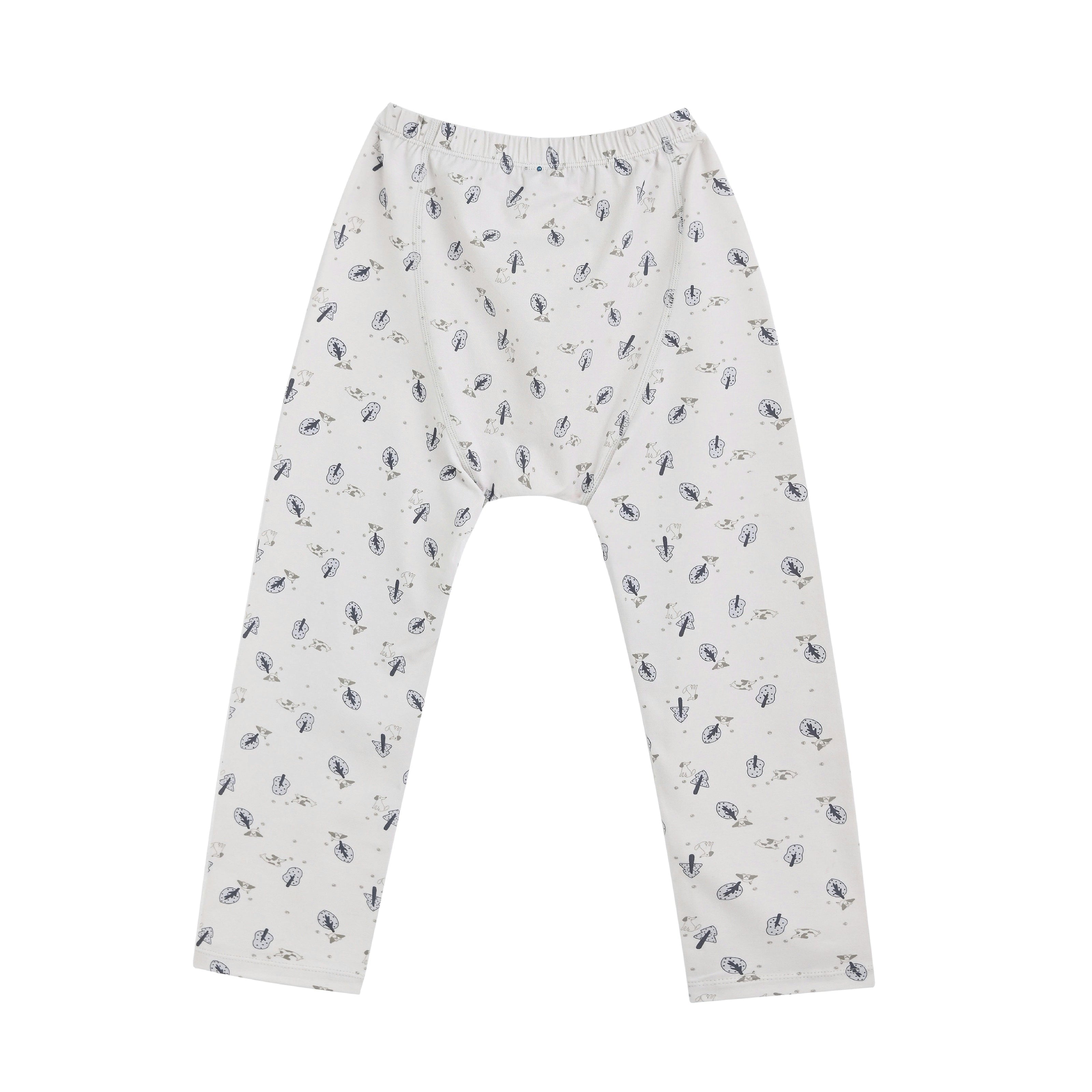 White Feather Cotton Pajama Set
