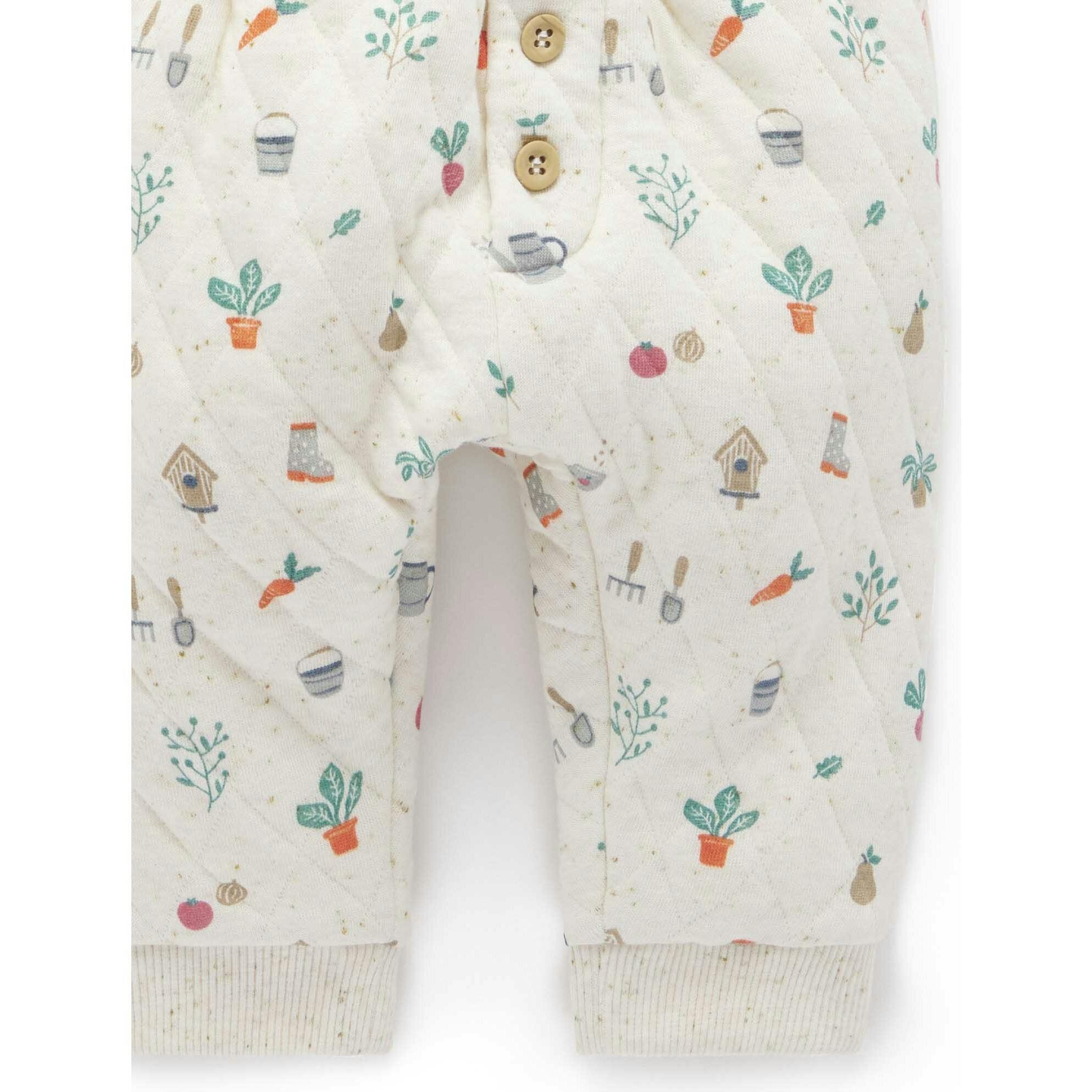 Quilted Track Set Veggie Patch Print